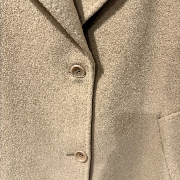 Burberry London Wool Lorenza Camel Hair Long Tan Trench Coat Italy 38 8 READ - Picture 4 of 14